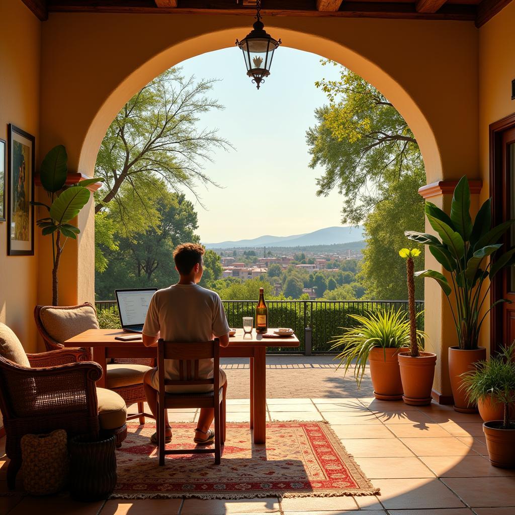 Working remotely from a Spanish villa with Windows 11 Home