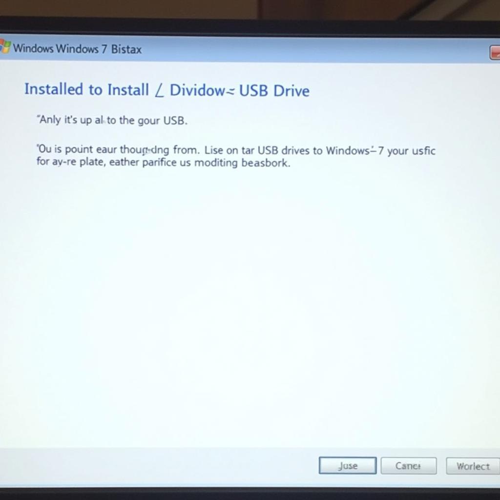 Installing Windows 7 from a USB drive