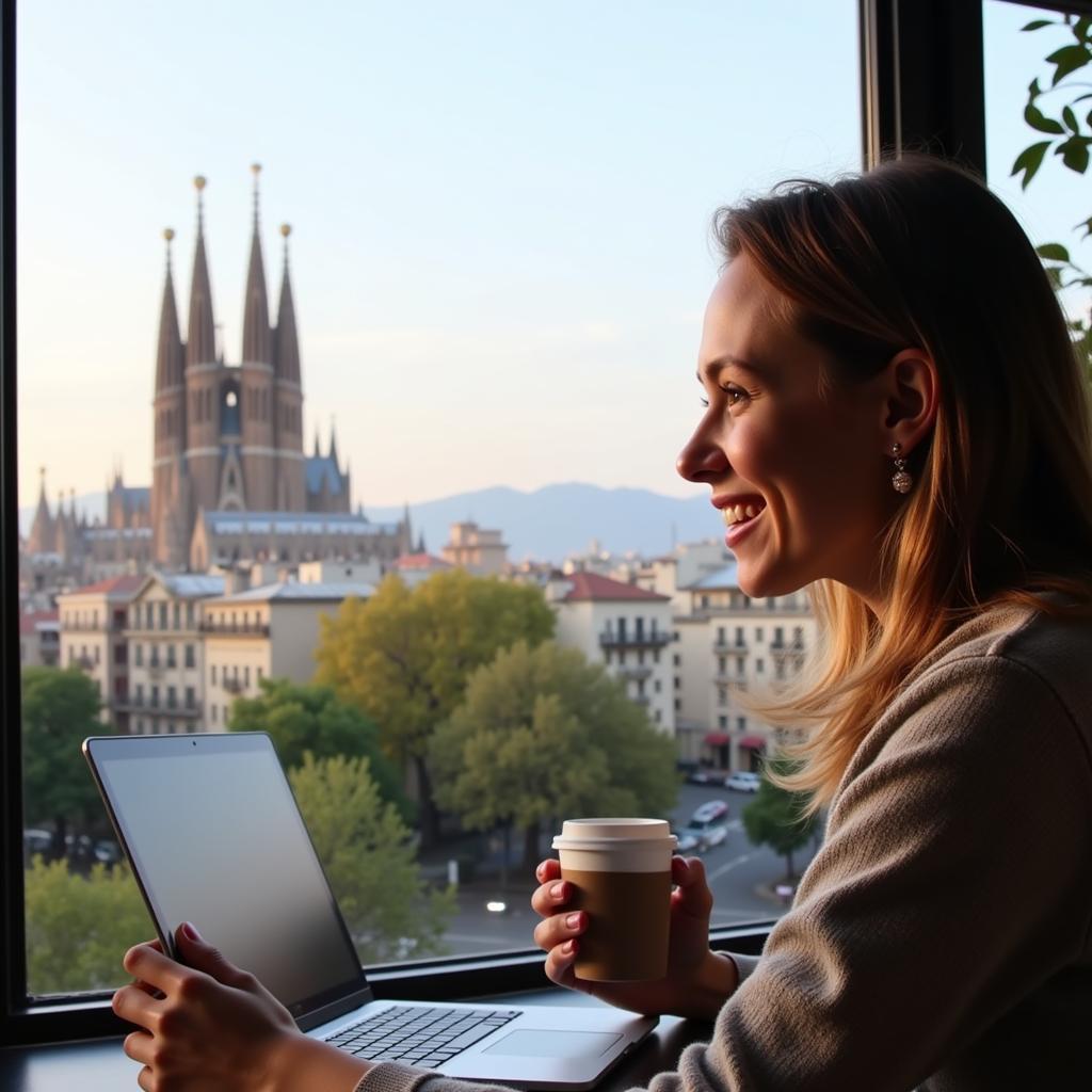 Working from home in Barcelona