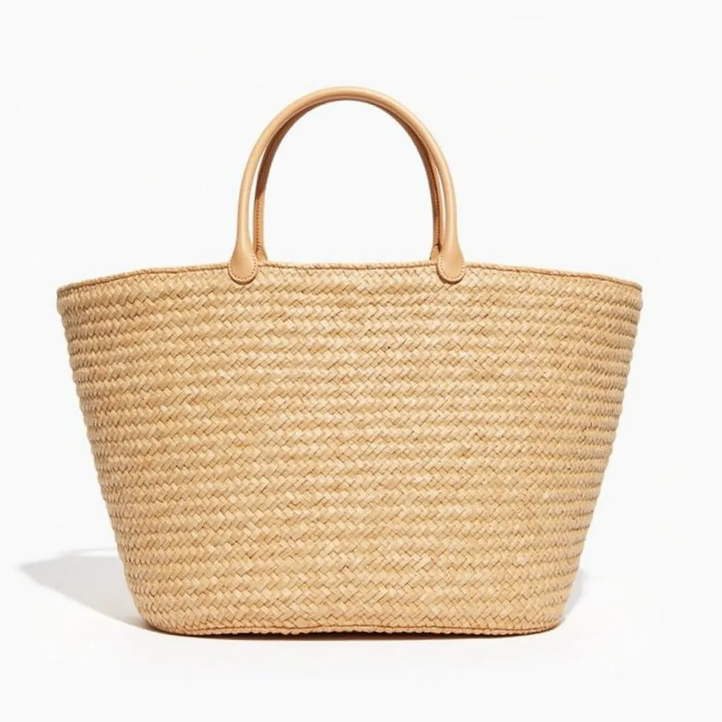 Zara Home Woven Straw Beach Bag