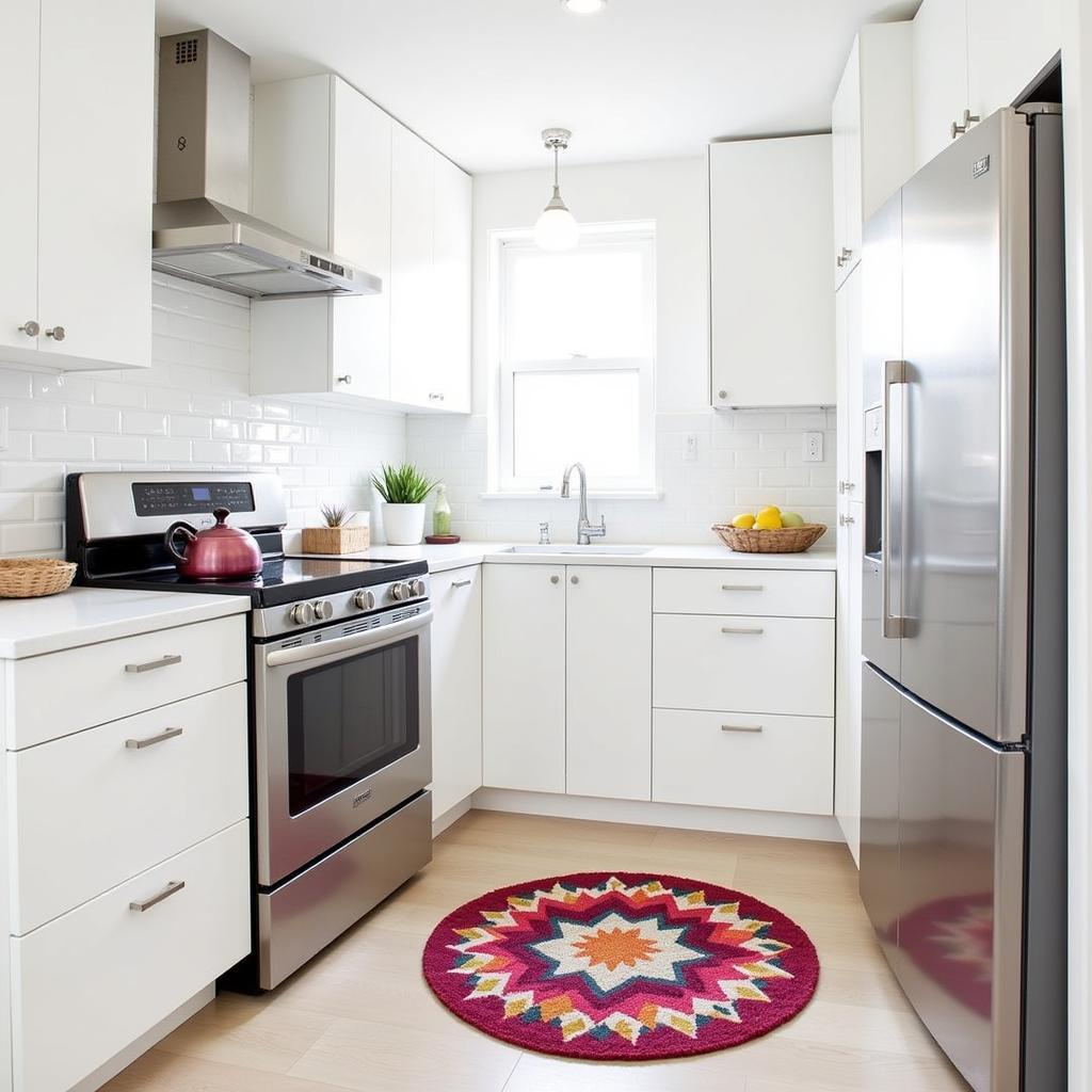 Zara Home alfombra in a bright kitchen