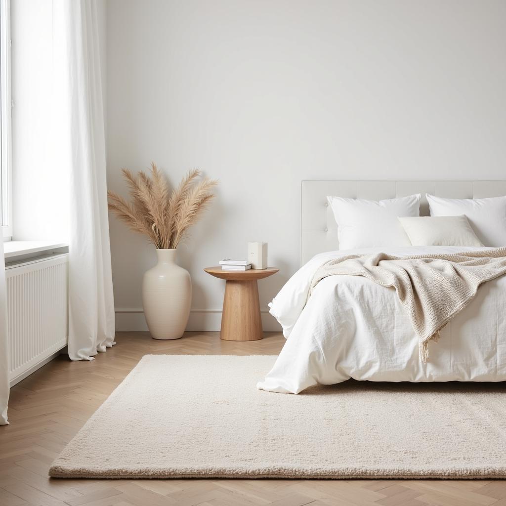 Zara Home Rug in a Cozy Bedroom Setting