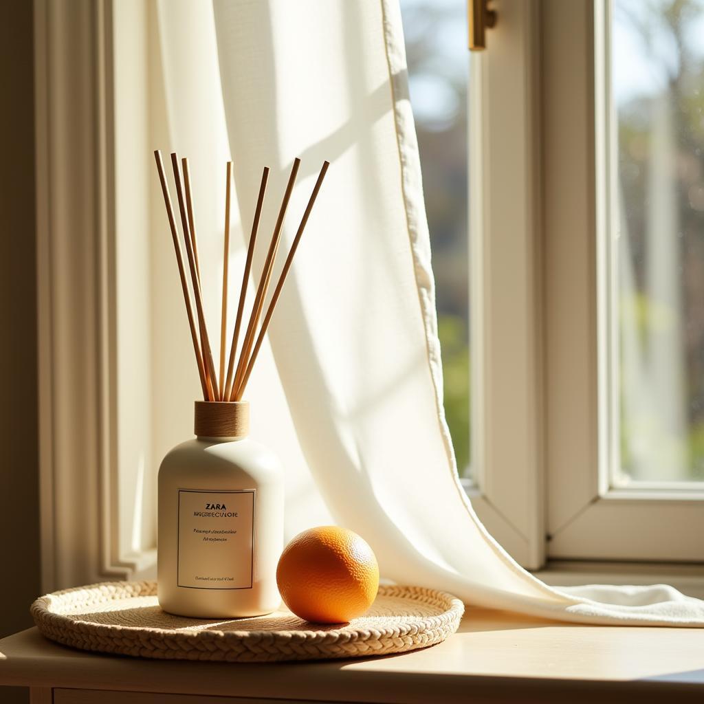 Zara Home Ambientador Reed Diffuser in a Sunlit Room