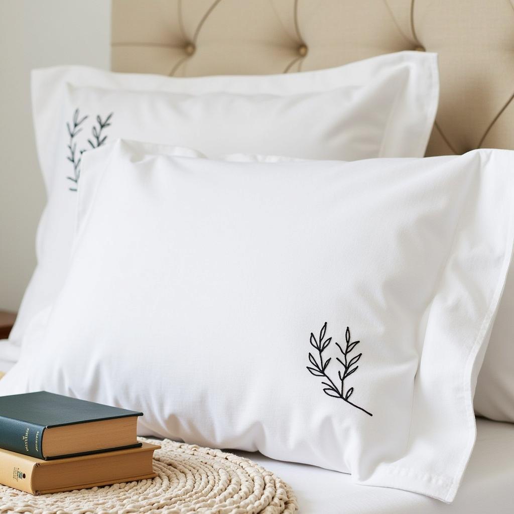 Zara Home appliqué pillowcases