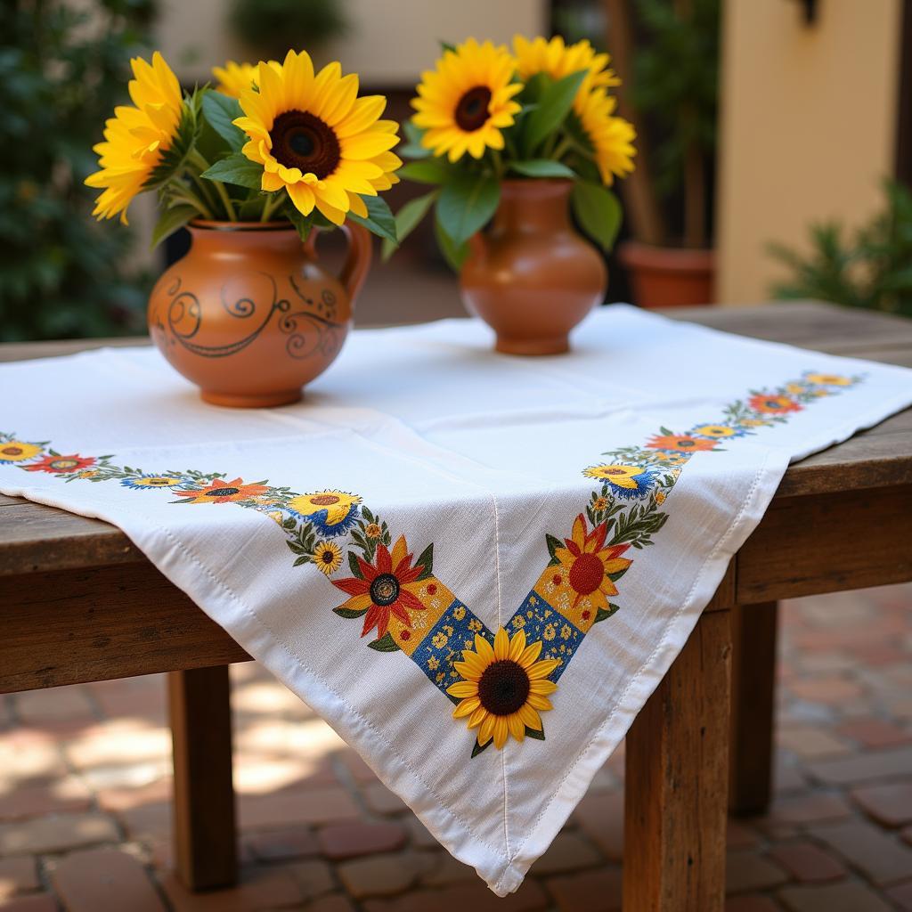 Zara Home appliqué tablecloth