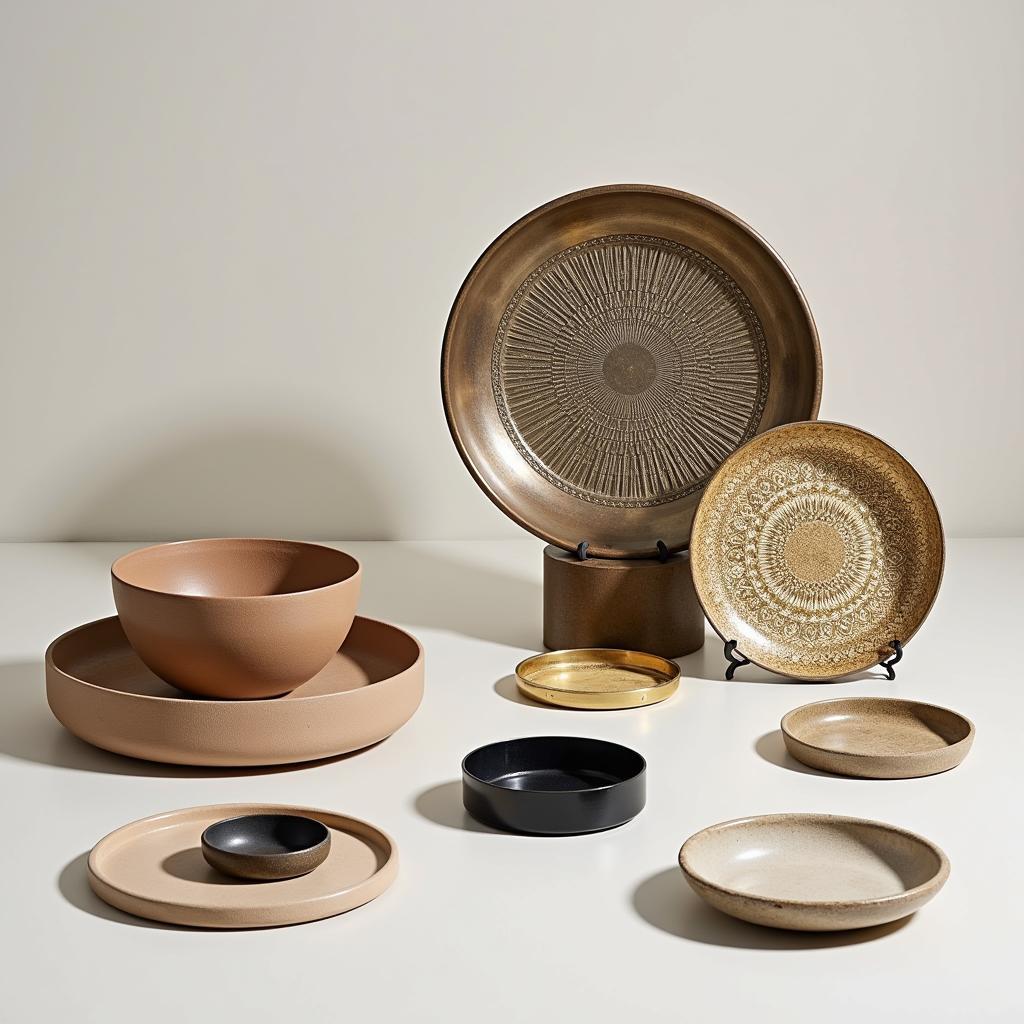 A collection of diverse ashtrays from Zara Home, each reflecting a unique aspect of Spanish design.