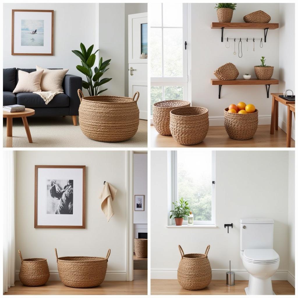 Zara Home Baskets in Various Room Settings