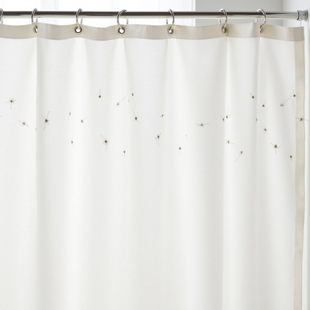 Zara Home bathroom curtain with a floral pattern