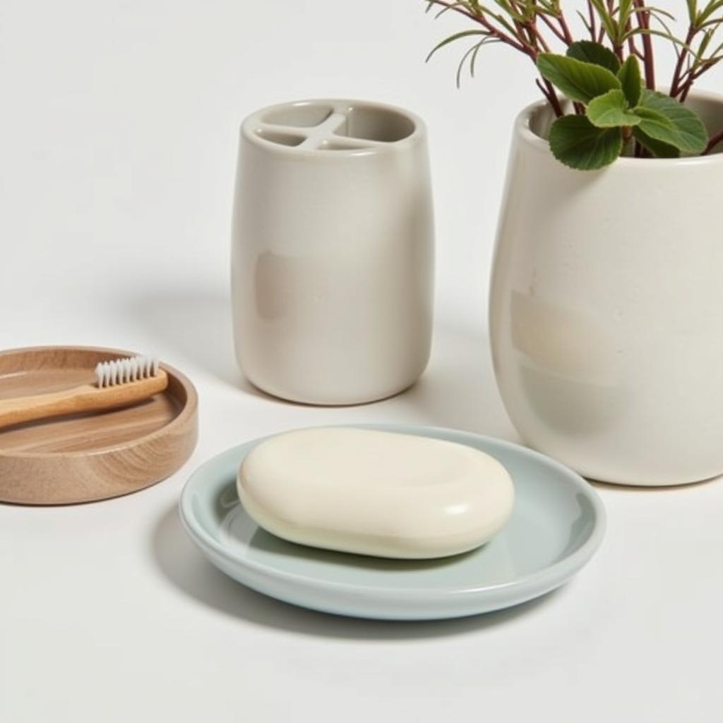 Close-up of Zara Home bathroom accessories