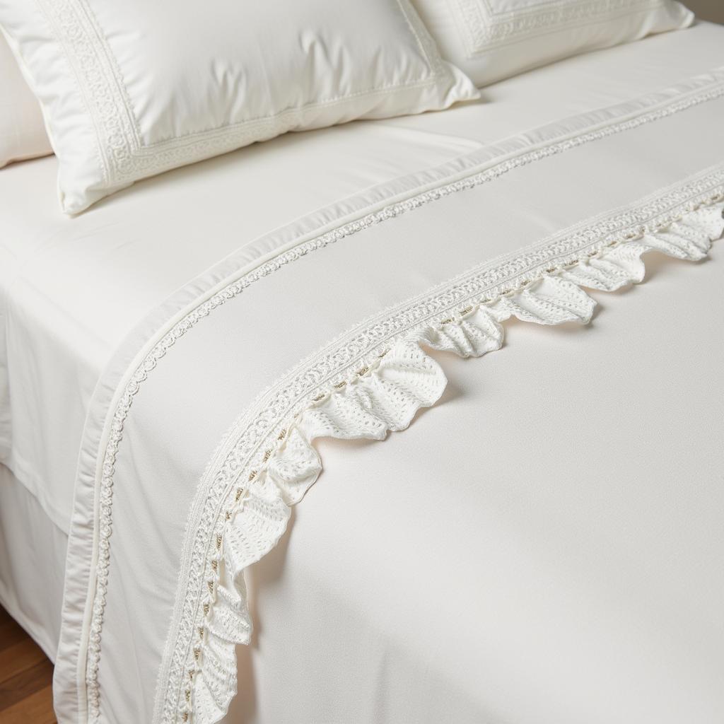 Close-up of Zara Home Bedding Details 