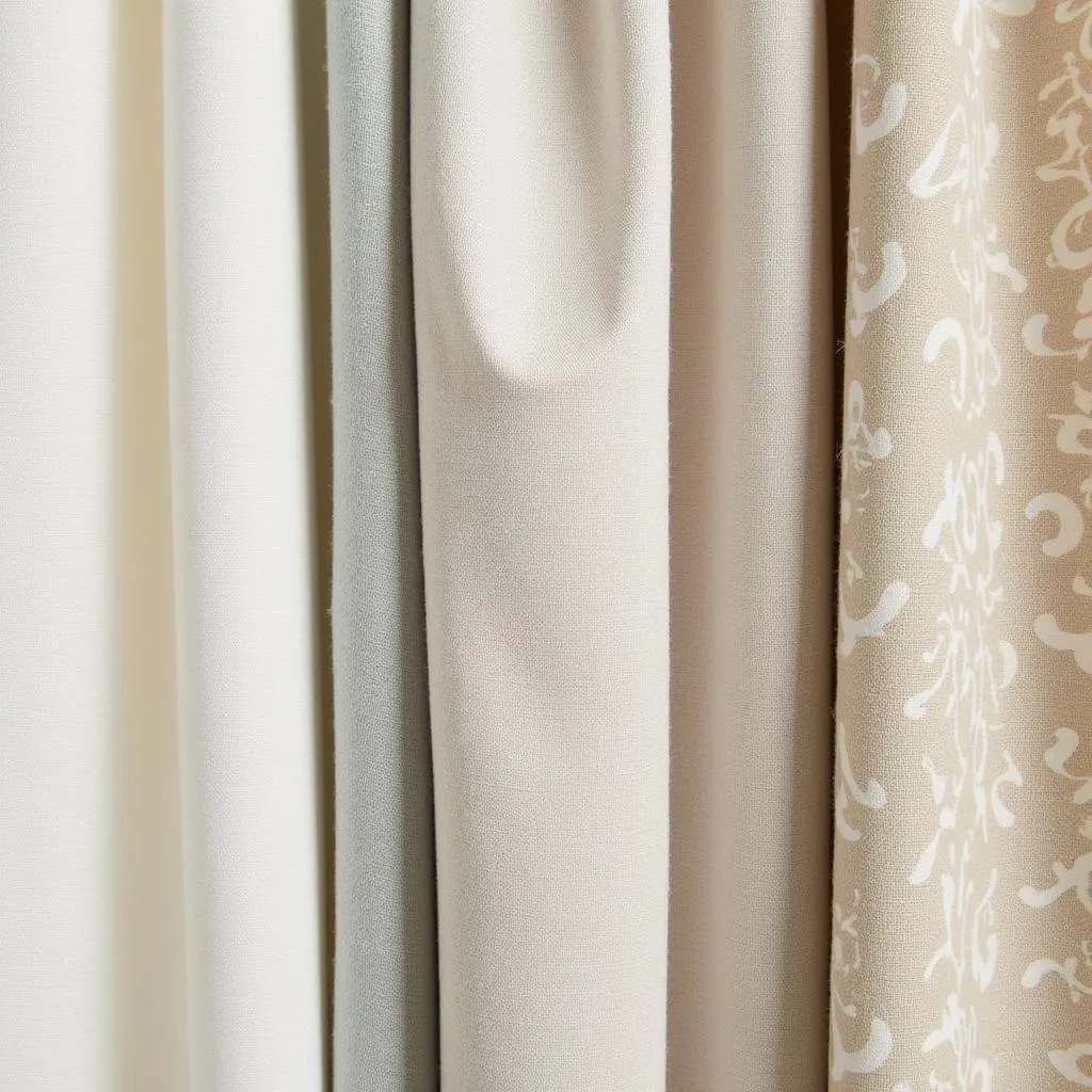 Samples of Zara Home bedroom curtain fabrics