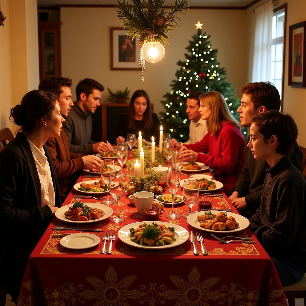 Zara Home Christmas Tablecloths for Nochebuena