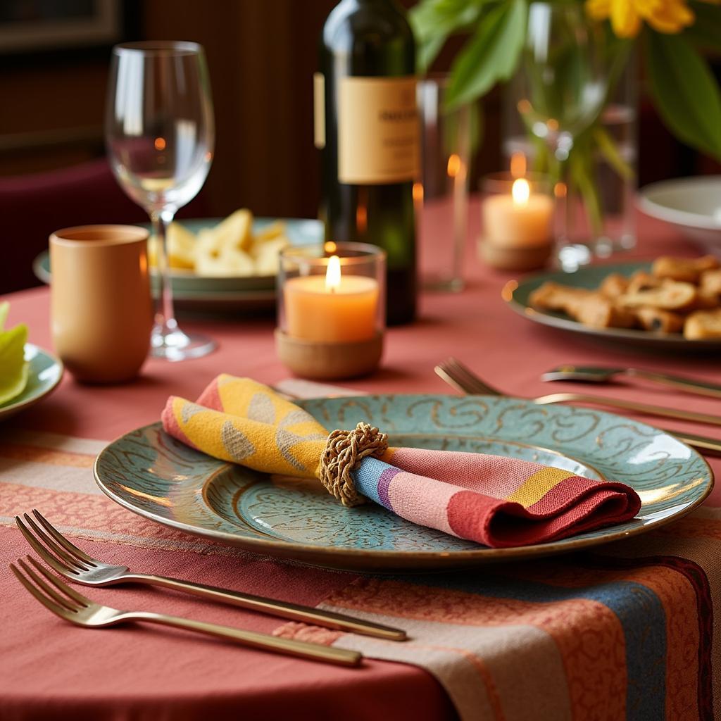 Zara Home cloth napkins elegantly adorning a table setting