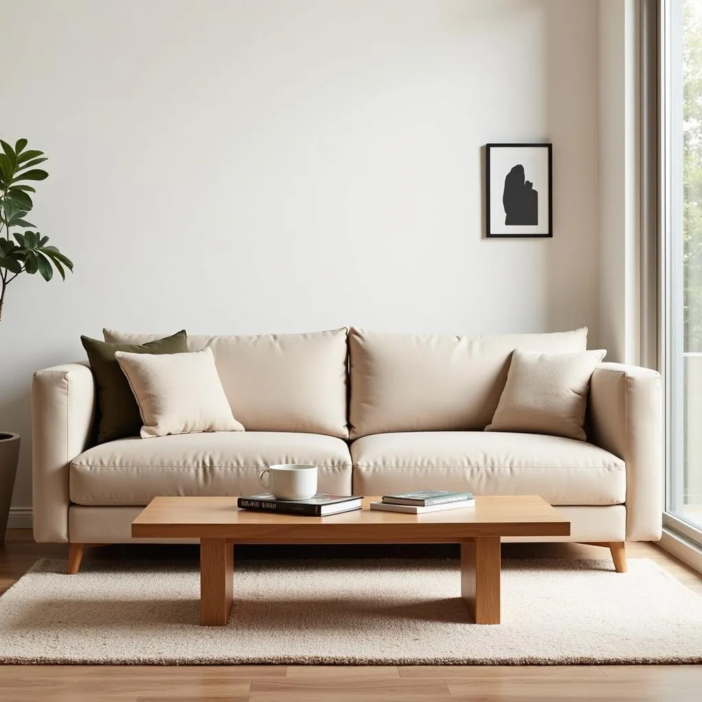 A stylish Zara Home coffee table in a cozy living room setting.