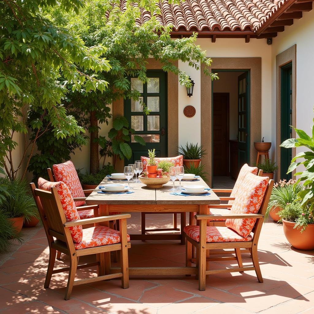 Zara Home Cojines Silla on a Sunny Patio