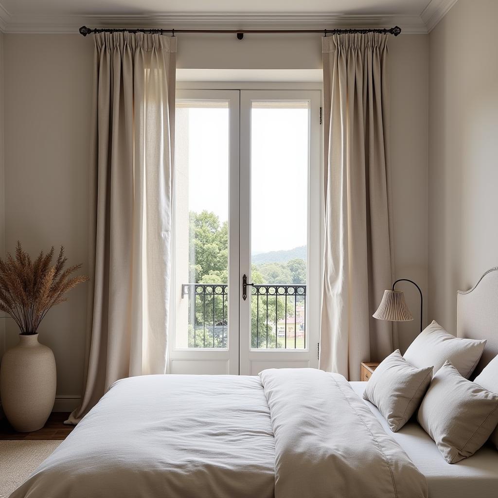 Zara Home Cortinas in a Spanish Bedroom