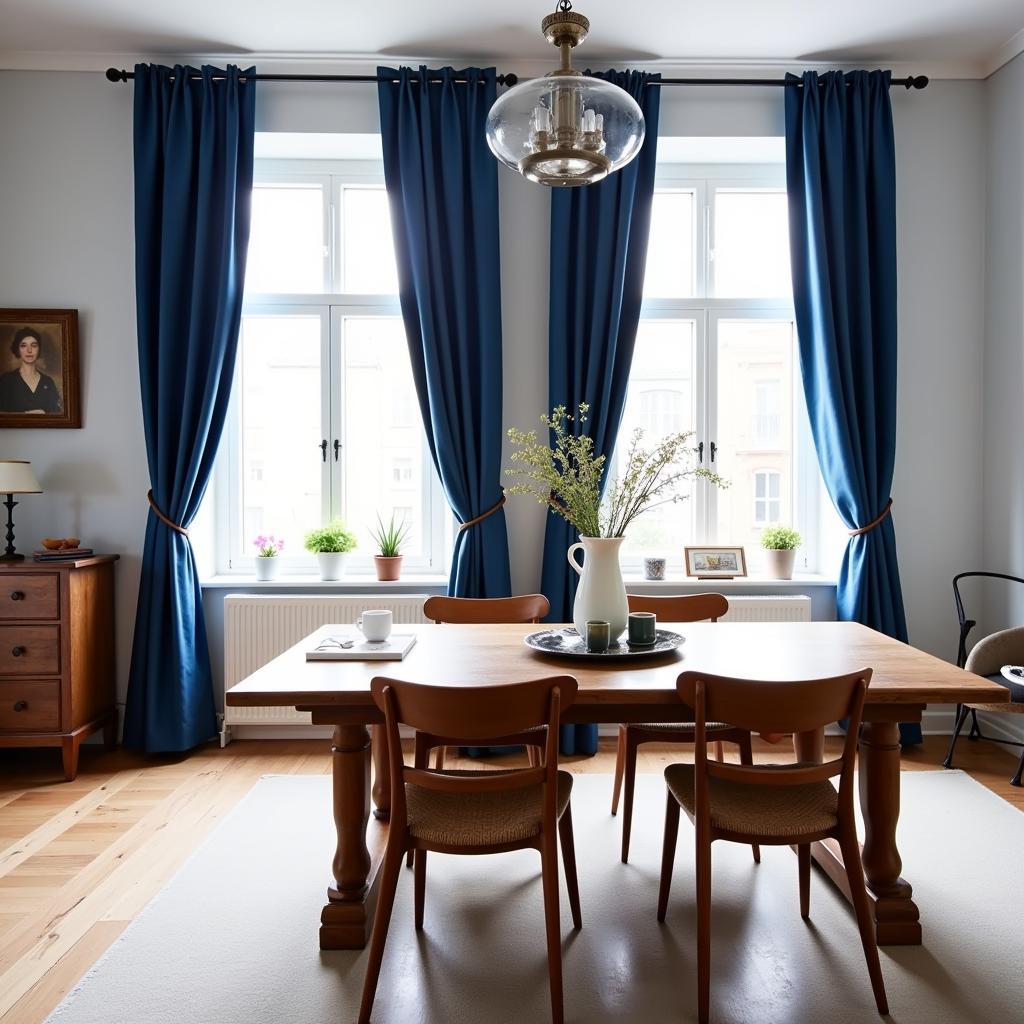 Zara Home Cortinas in a Spanish Dining Room