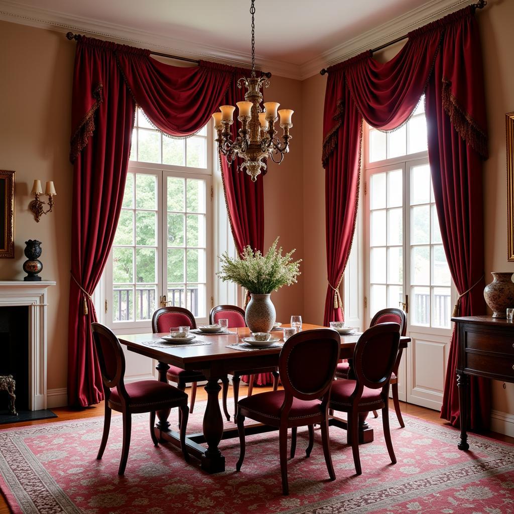 Zara Home Cortinas in a Spanish Dining Room