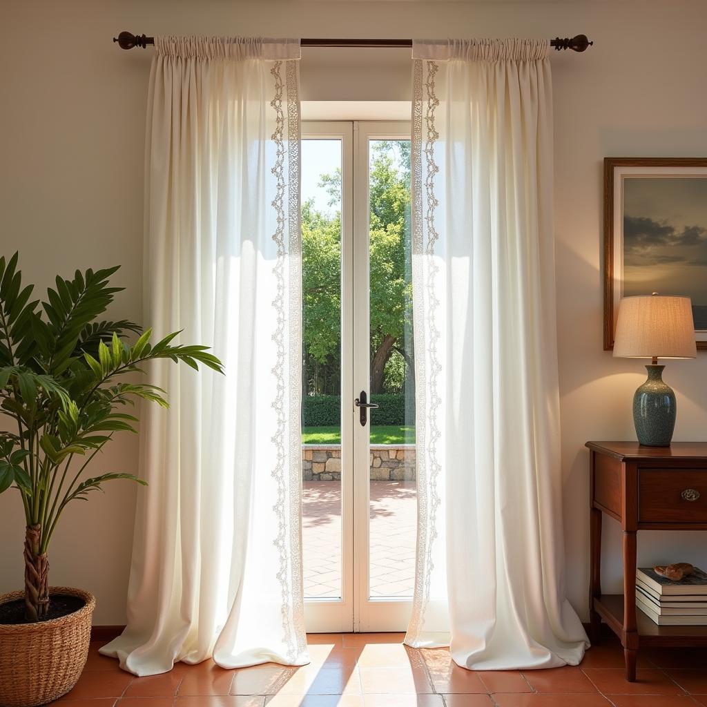 Zara Home Cortinas in a Spanish Living Room