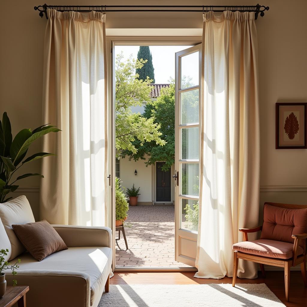 Zara Home Cortinas in a Spanish Living Room