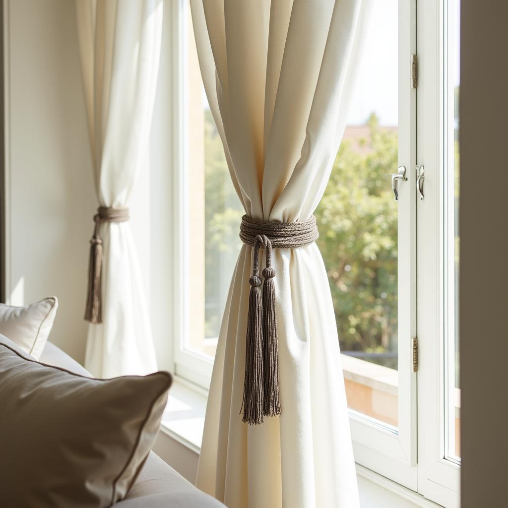 Zara Home Curtain Tiebacks in a Spanish Home