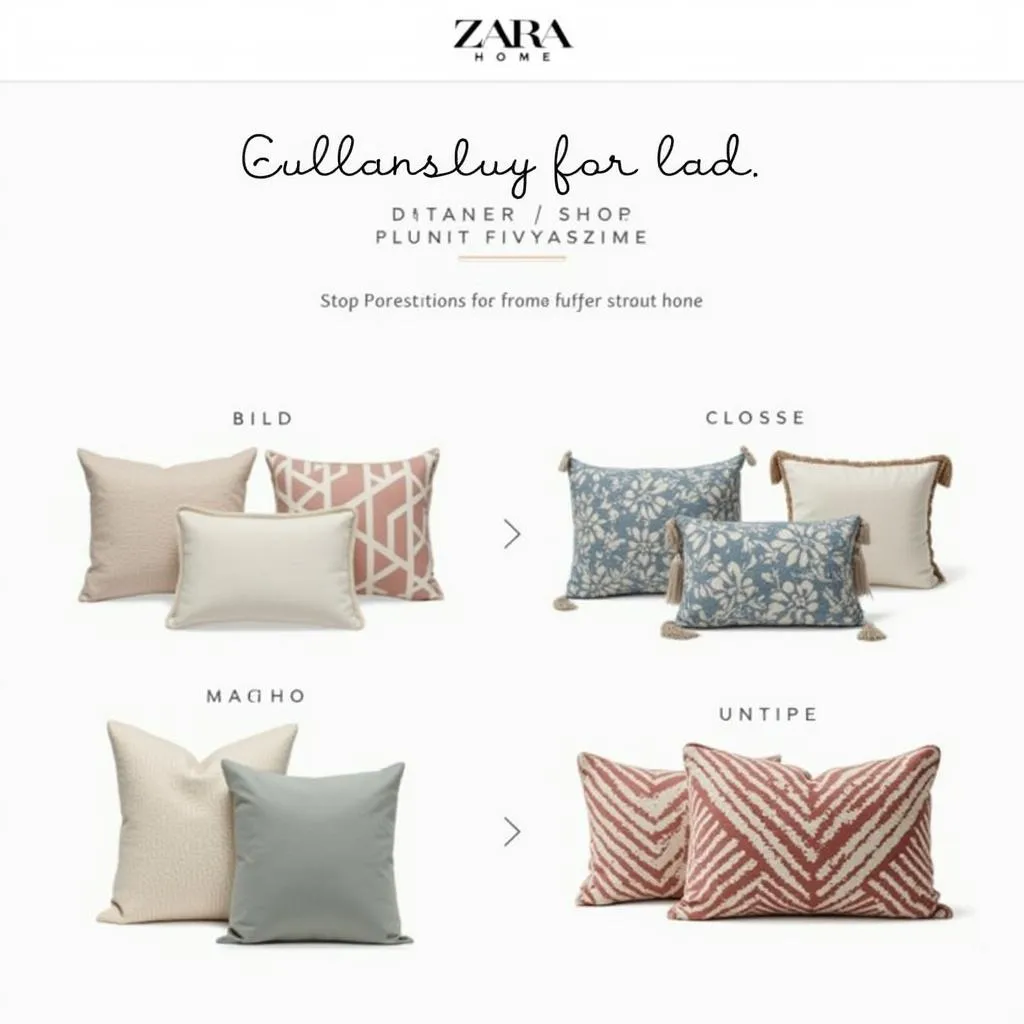 Mix and match Zara Home cushions