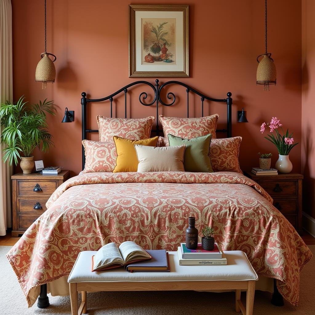 Zara Home Cushions in a Spanish-Inspired Bedroom