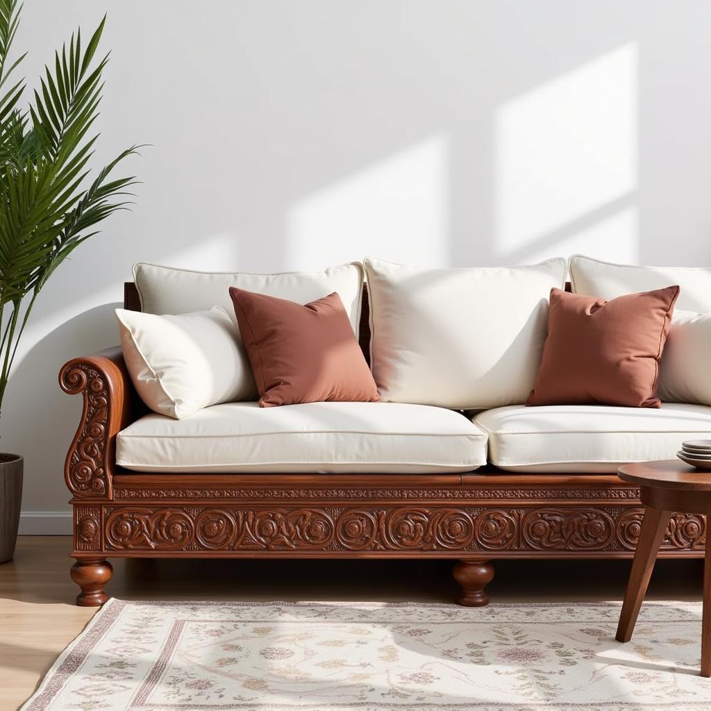 Adding a Modern Touch to a Traditional Spanish Sofa with Zara Home Cushions