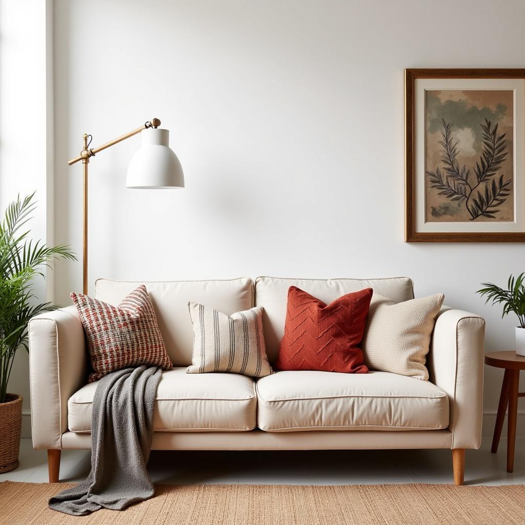 Zara Home cushions add Spanish flair to a living room