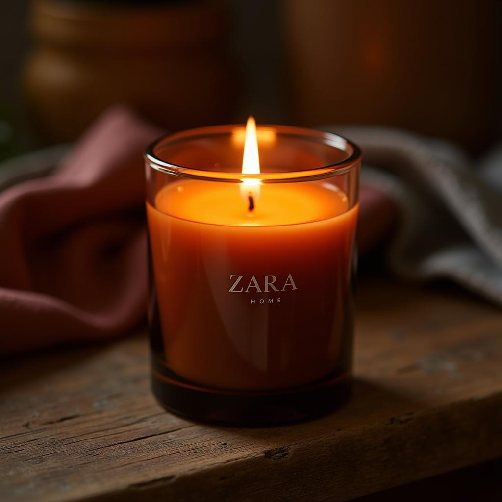 Zara Home Dark Amber Candle