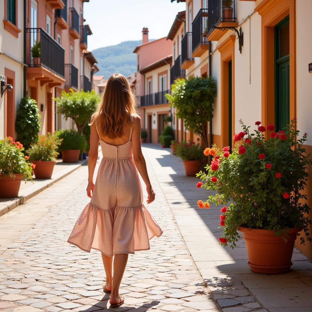 Exploring Spanish Towns in a Zara Home Dress