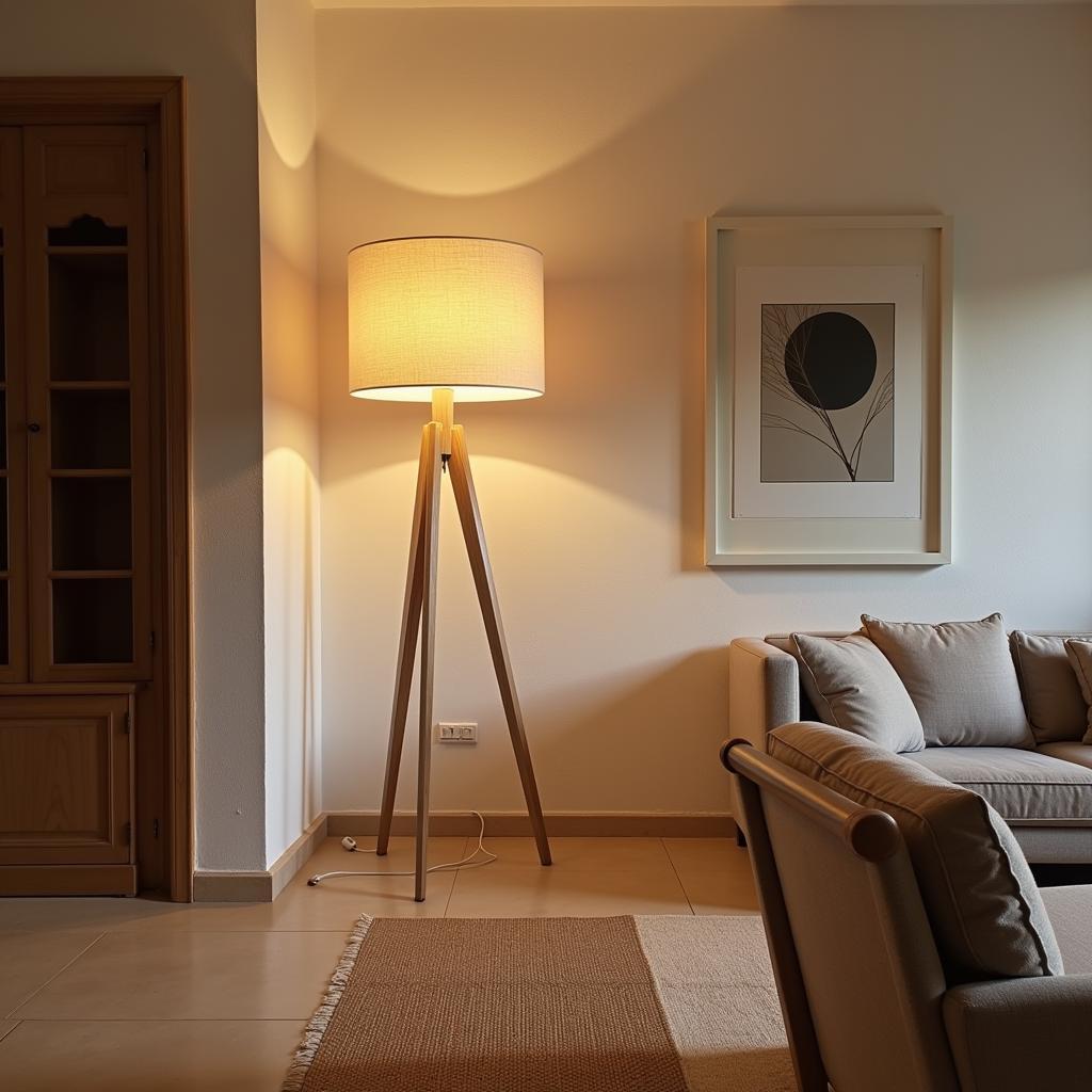 Zara Home Floor Lamp in a Spanish Villa