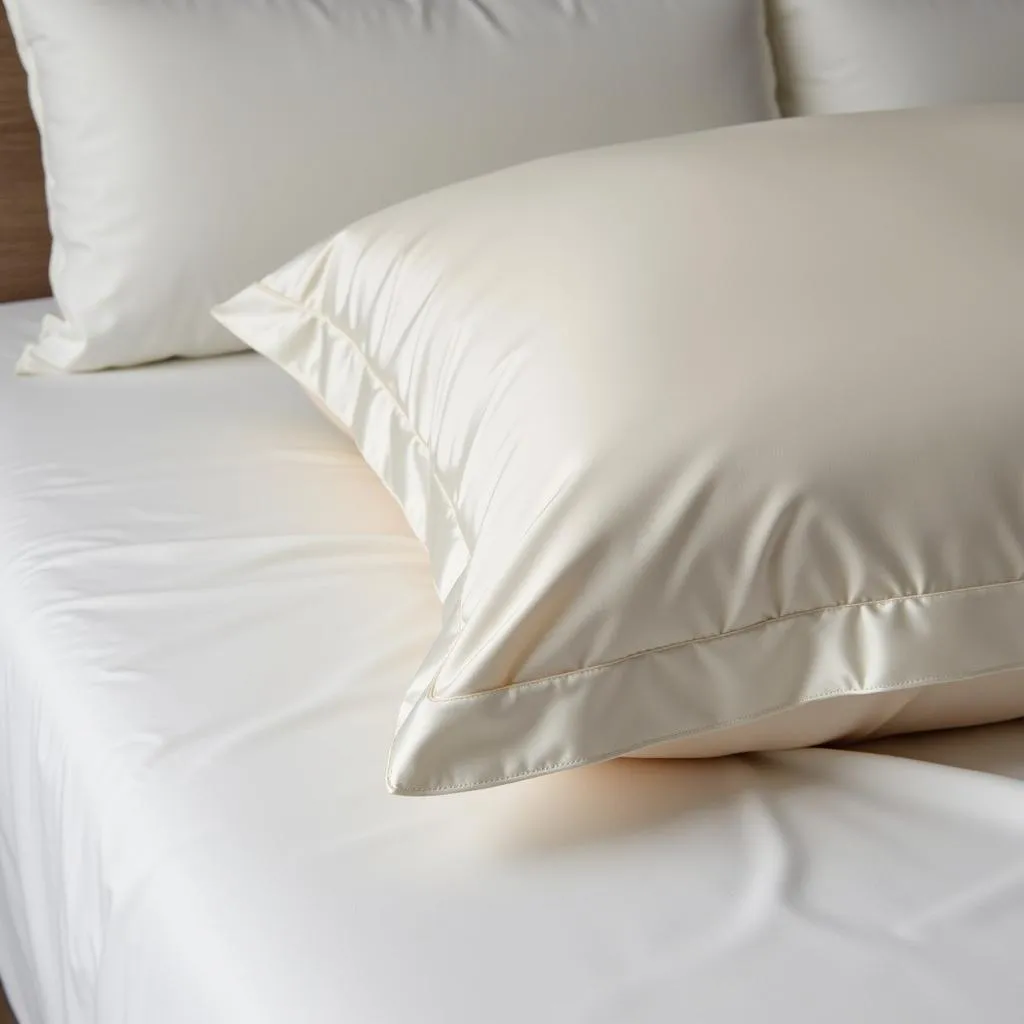 Zara Home silk pillowcase on a bed