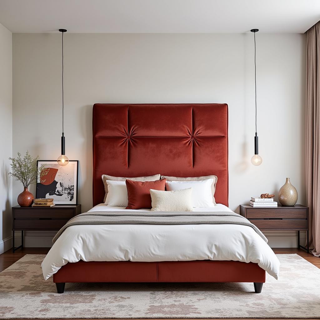 Zara Home headboard in a modern bedroom