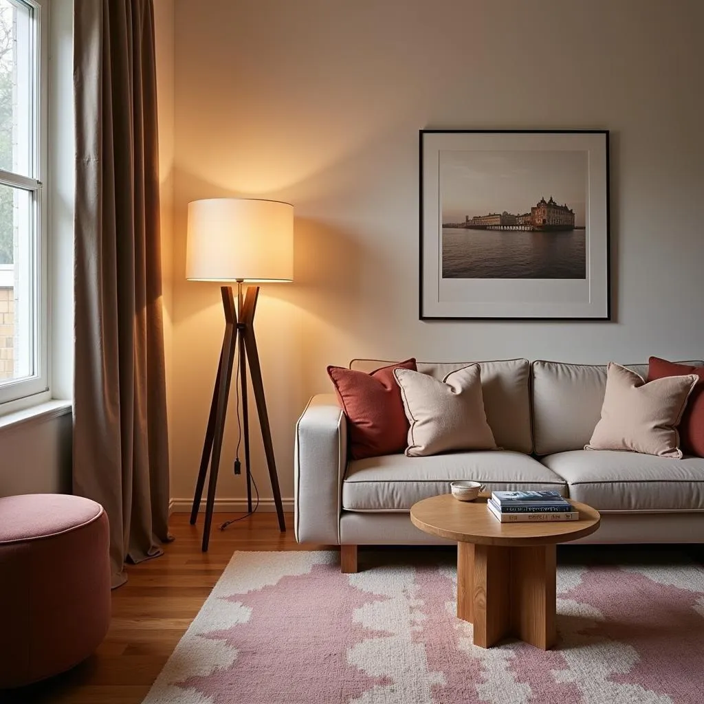 Zara Home Lampara Techo in a Cozy Living Room