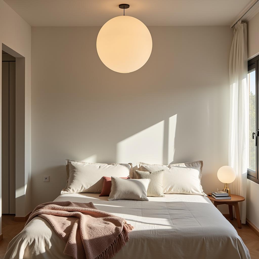 Zara Home lamparas in a serene bedroom