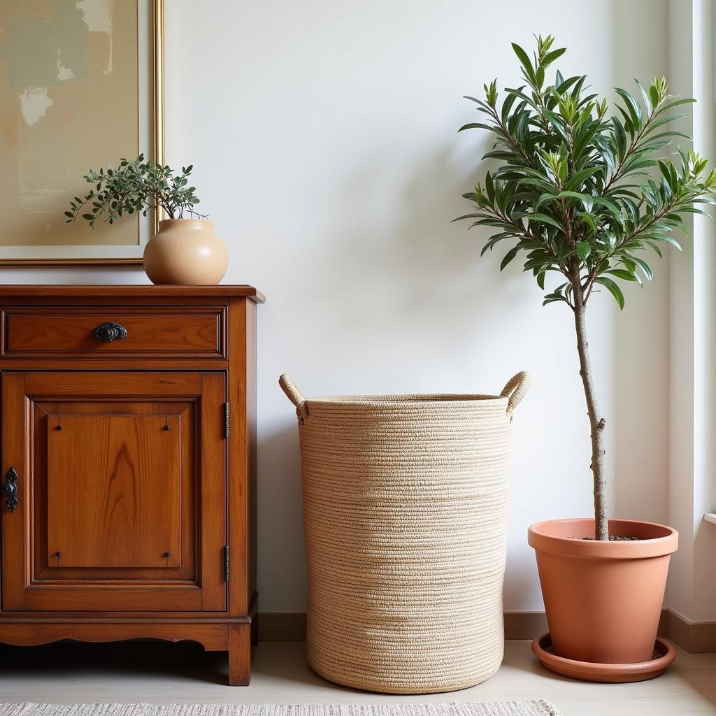 Zara Home Laundry Basket in a Spanish Home