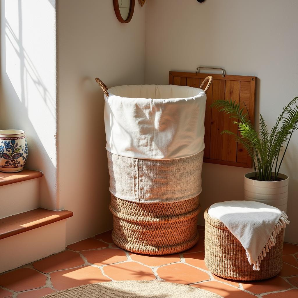 Zara Home Laundry Basket in a Spanish Home