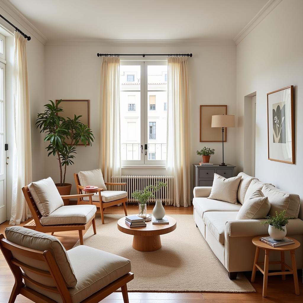 A living room decorated with Zara Home furniture and accessories