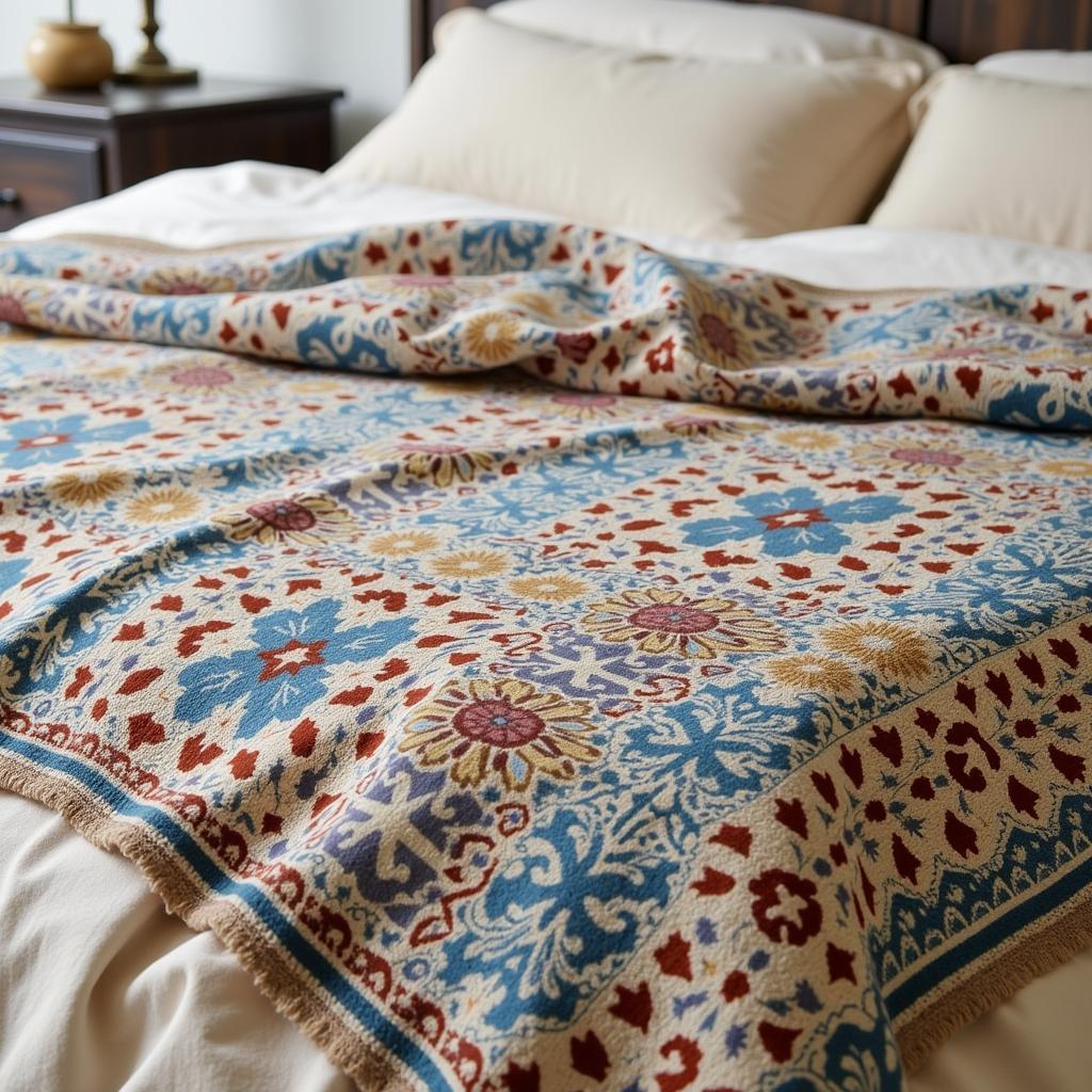 Zara Home Bed Throw with Spanish Design