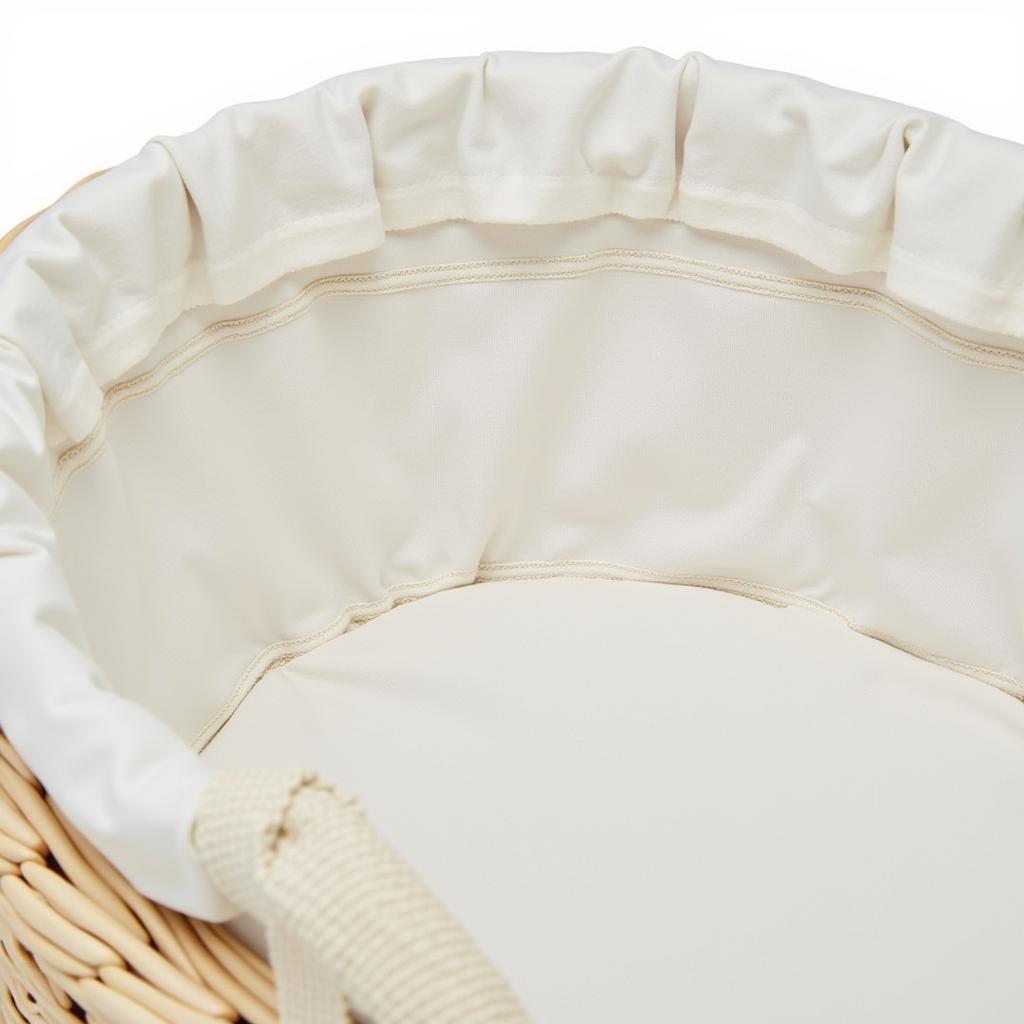 Close-up of Zara Home Moses Basket Liner Details