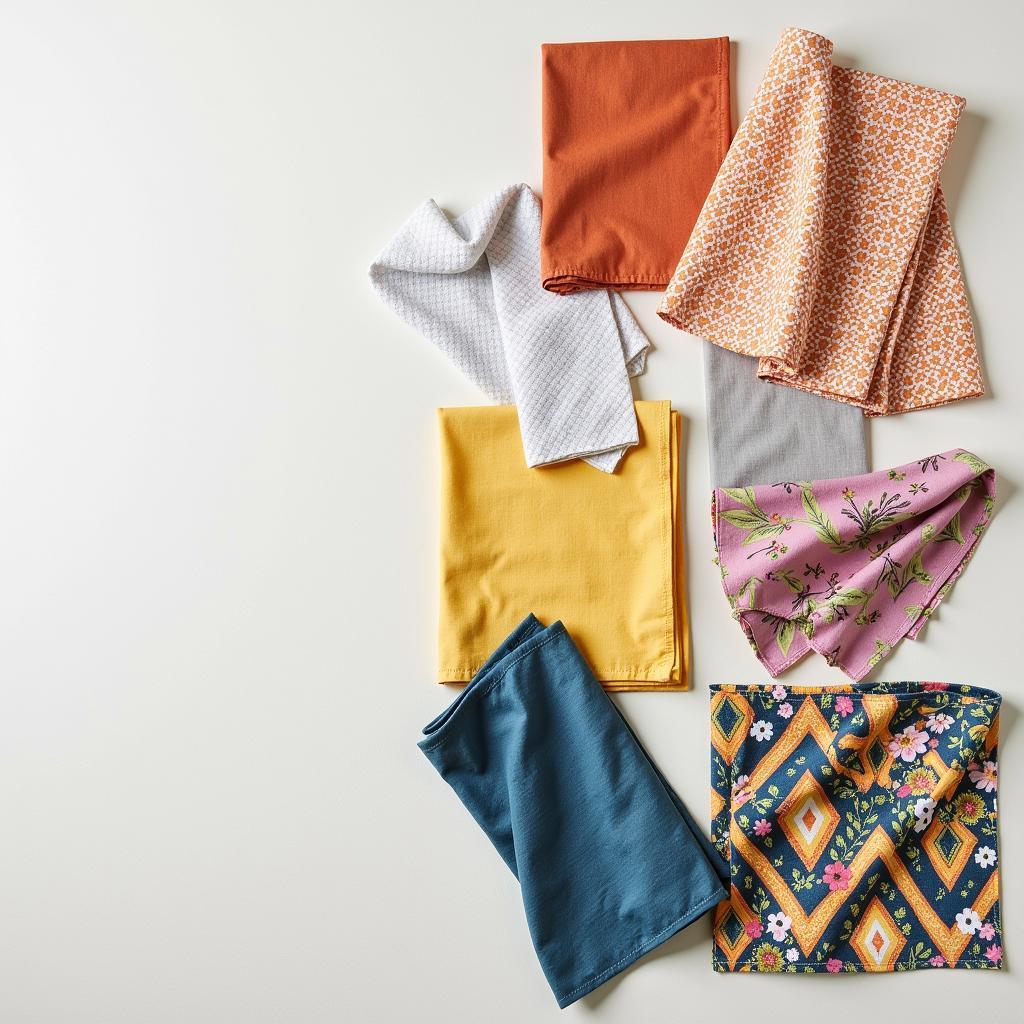 A diverse display of Zara Home napkins in various colors and patterns.