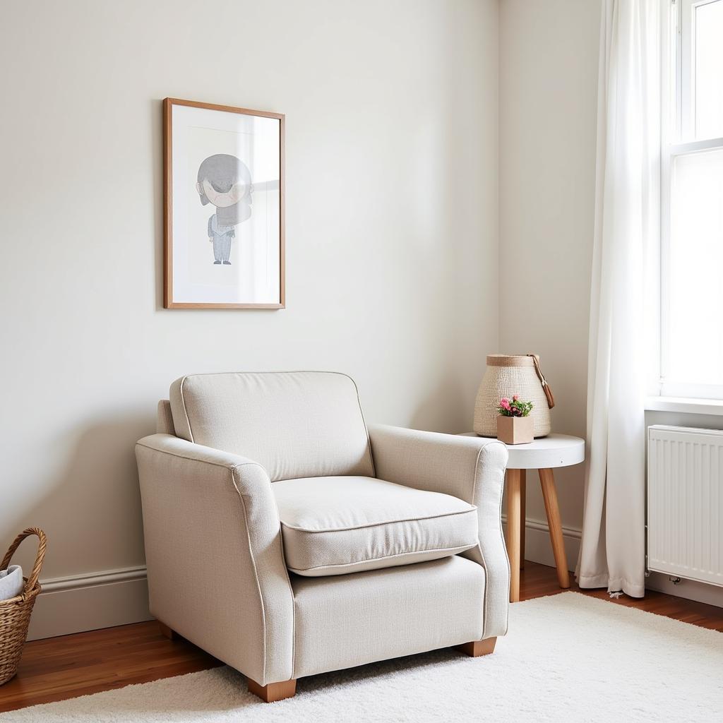 Zara Home Nursing Chair in a Serene Nursery Setting 