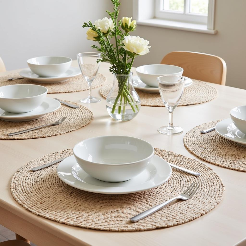 Elegant Table Setting with Zara Home Placemats