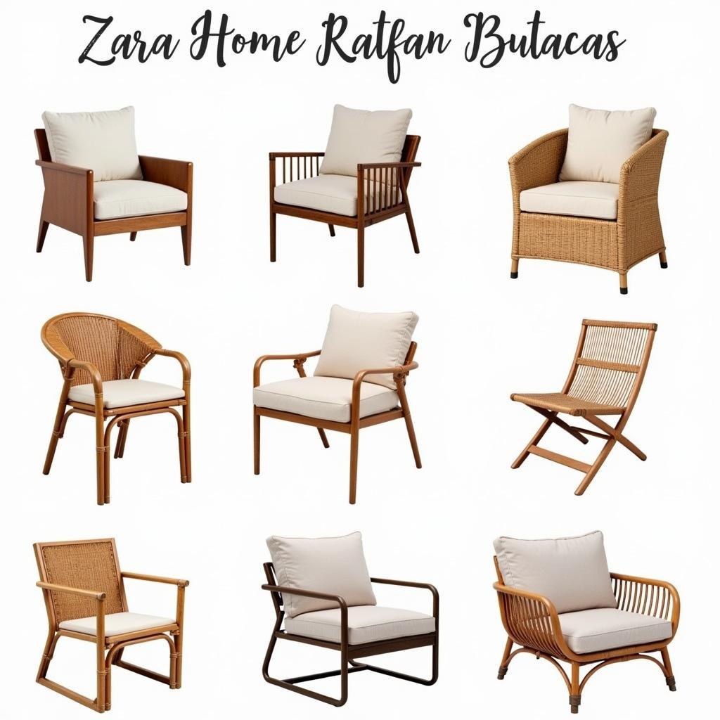 Selection of Zara Home Rattan Butaca Styles