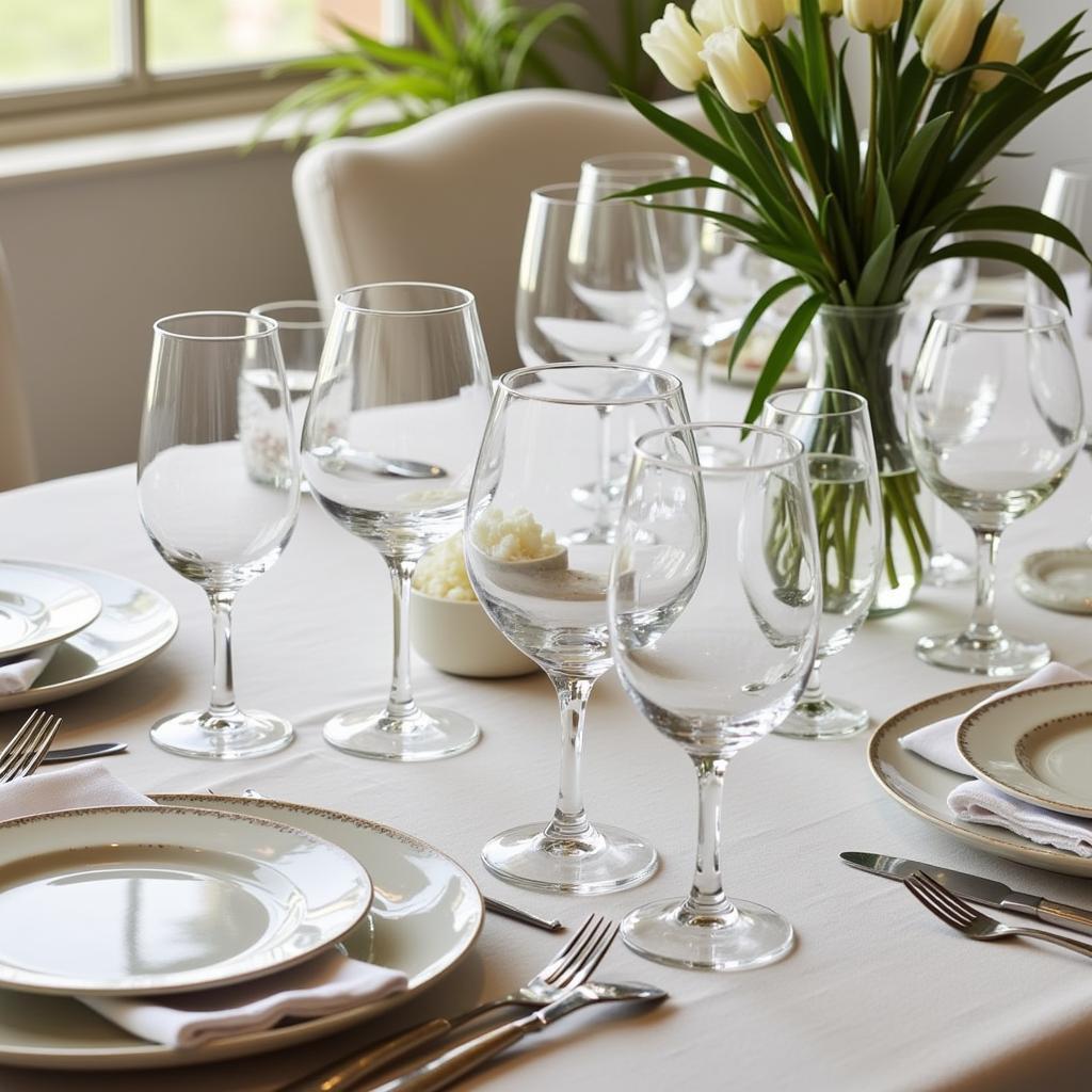 Stylish table setting with Zara Home glassware