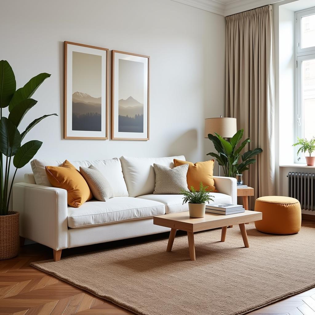  Zara Home Small Taburete in a Cozy Living Room Setting 