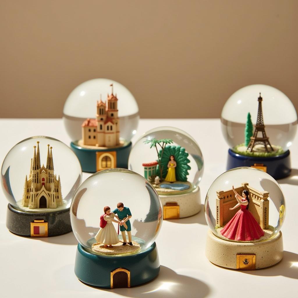 Zara Home snow globes featuring iconic Spanish scenes