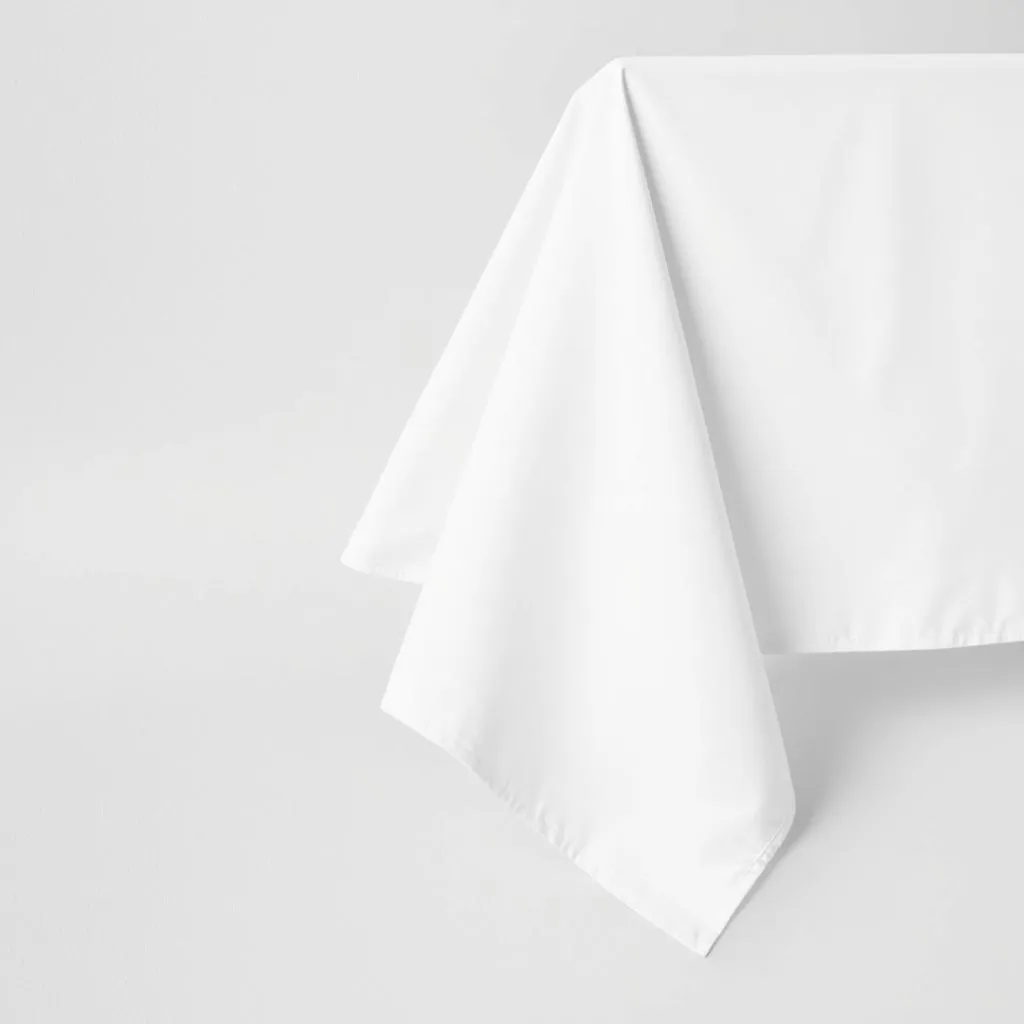 Zara Home Stain-Resistant Tablecloth in a Classic White Design