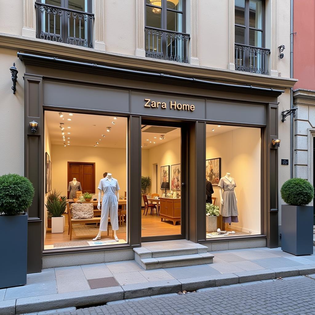 Zara Home Storefront in a Spanish Town